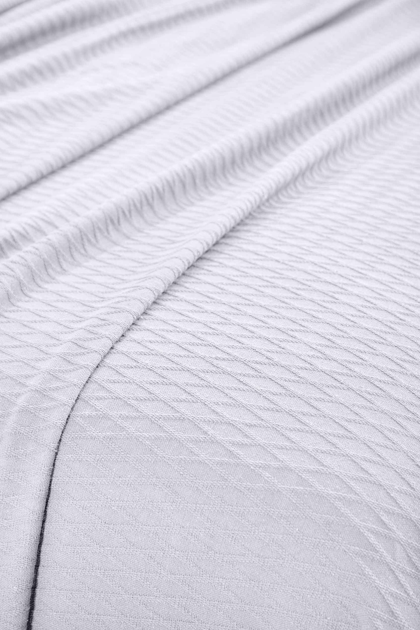 Diamond All-Season Cotton Blanket - White