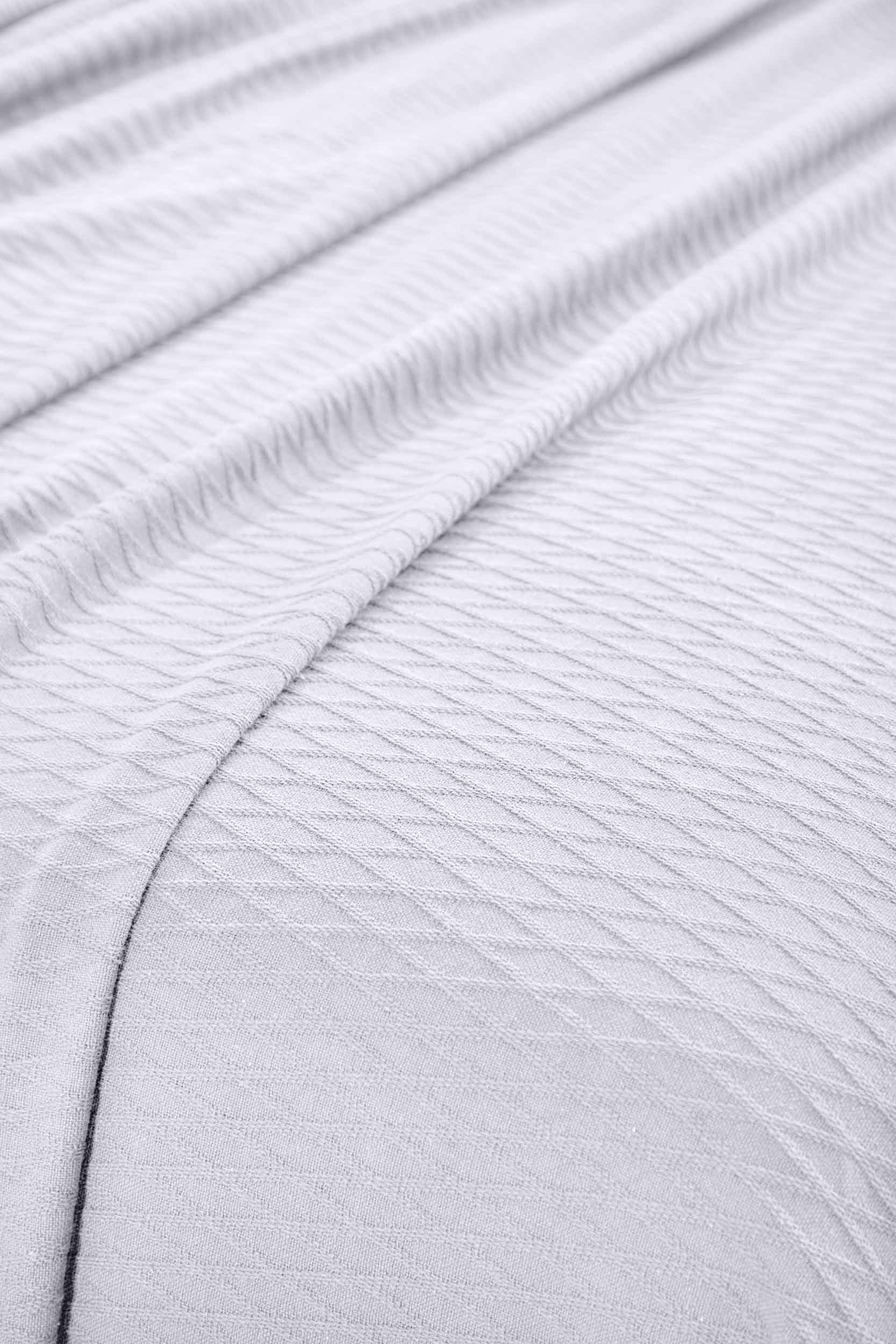 Diamond All-Season Cotton Blanket - White