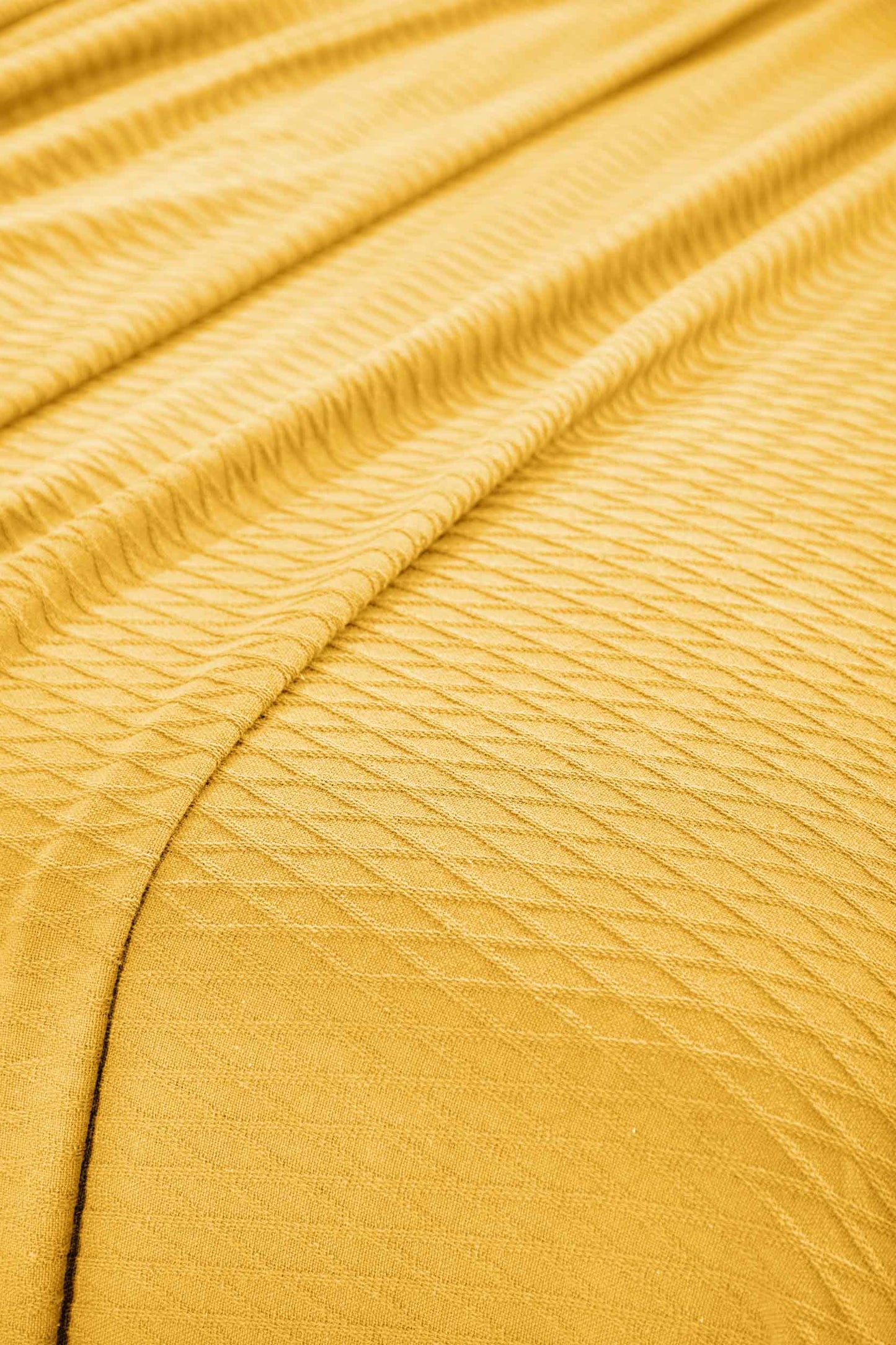 Diamond All-Season Cotton Blanket - Yellow