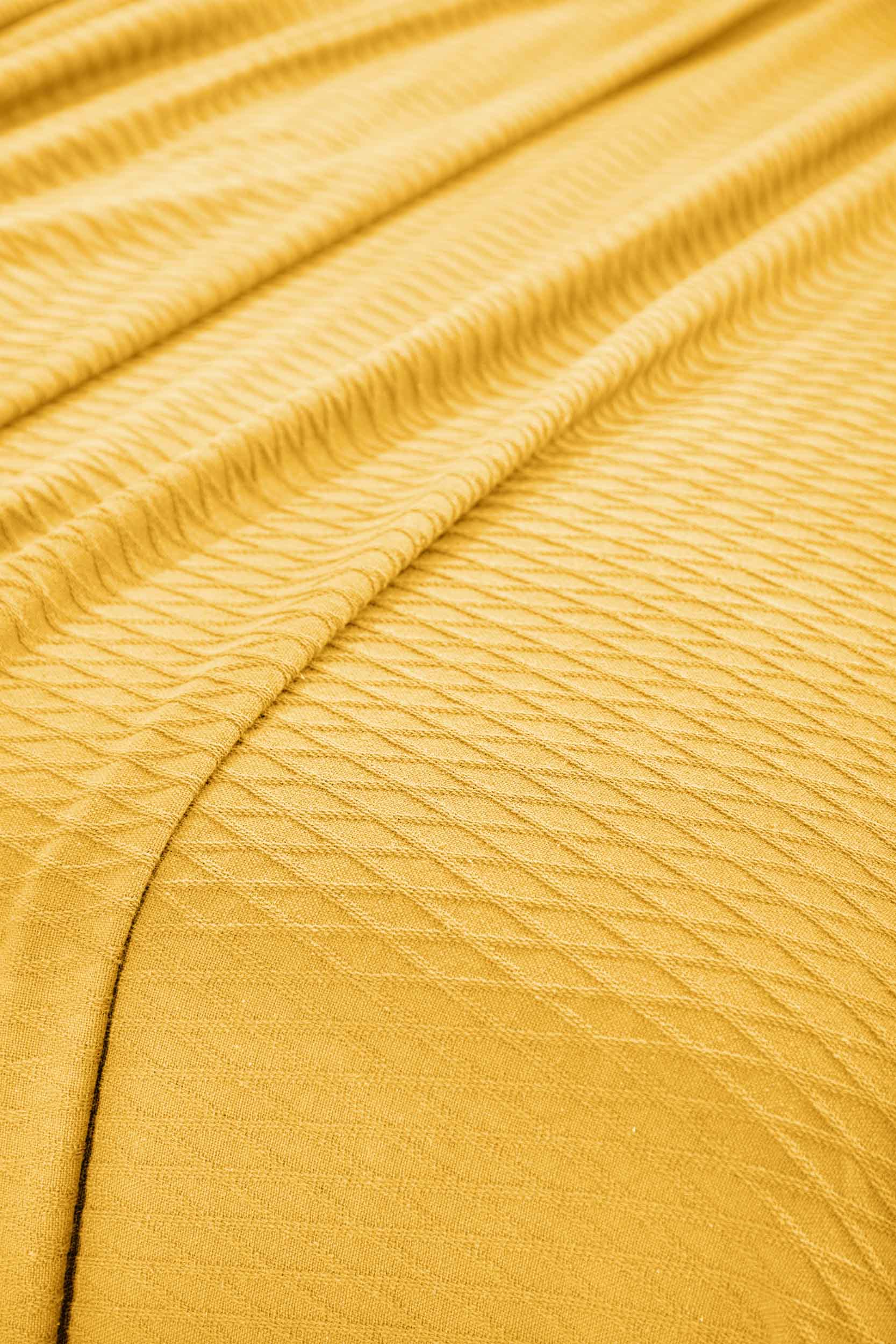 Diamond All-Season Cotton Blanket - Yellow