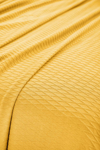 Diamond All-Season Cotton Blanket - Yellow