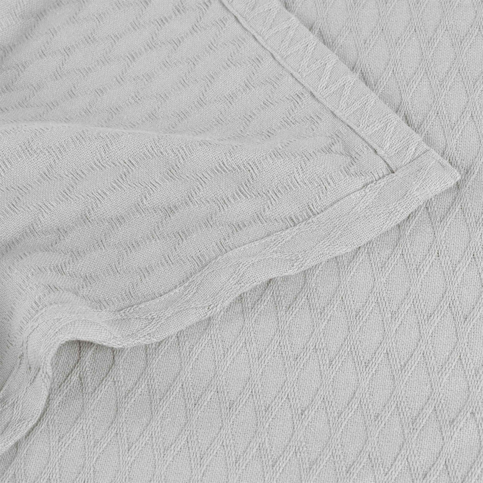 Diamond All-Season Cotton Blanket - Platinum