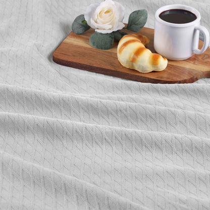 Diamond All-Season Cotton Blanket - Platinum