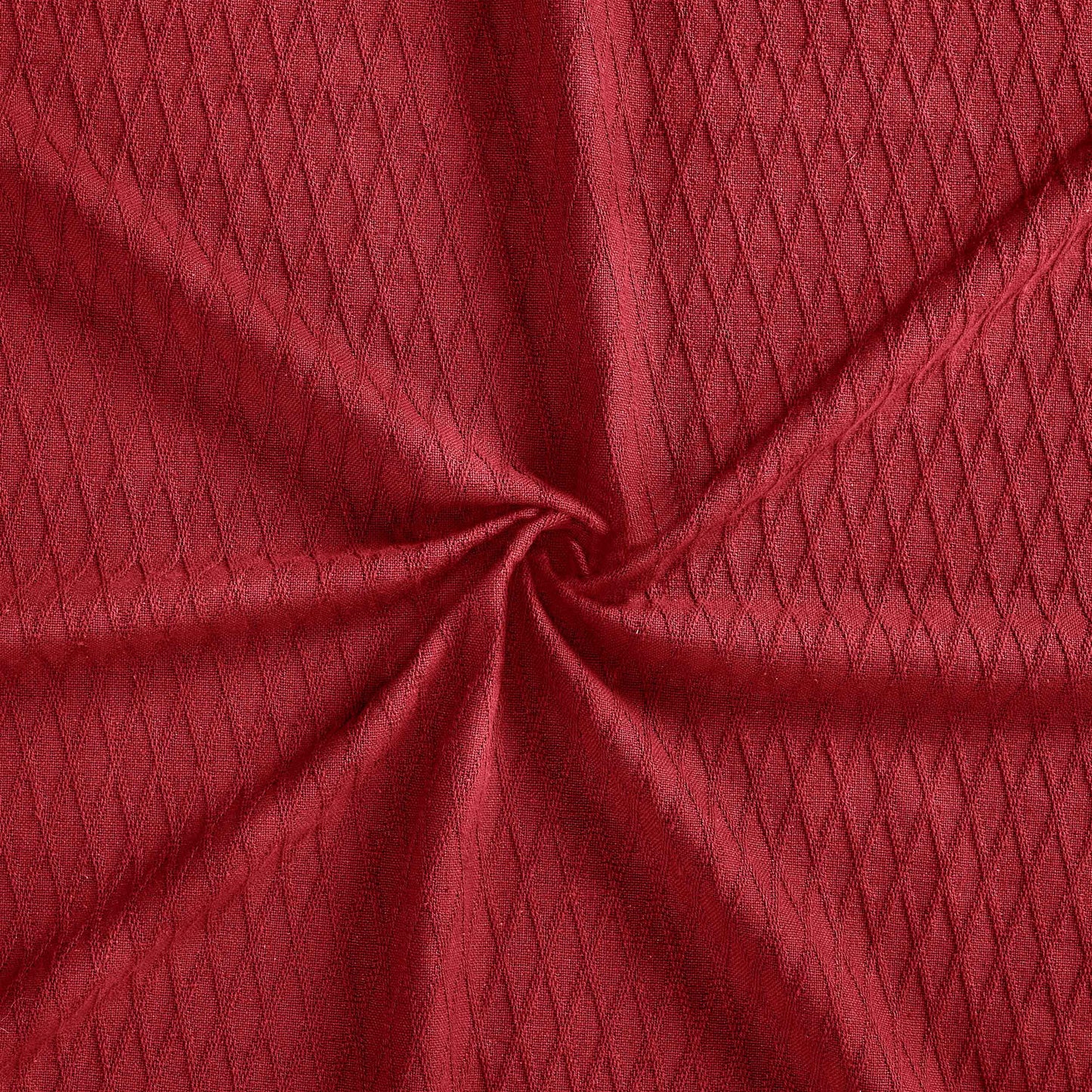 Diamond All-Season Cotton Blanket - Burgundy