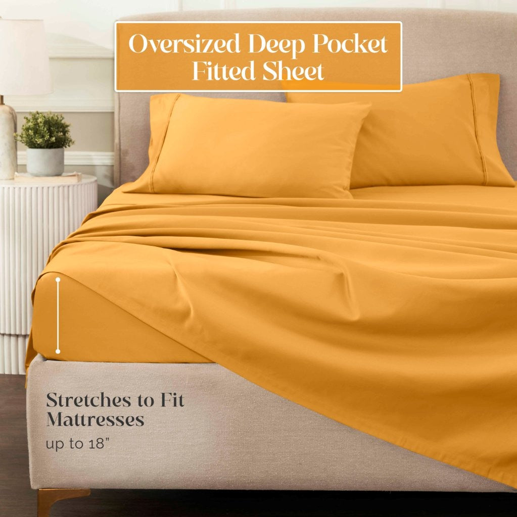 Egyptian Cotton 1200 Thread Count Eco-Friendly Solid Sheet Set