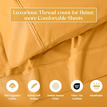 Egyptian Cotton 1200 Thread Count Eco-Friendly Solid Sheet Set