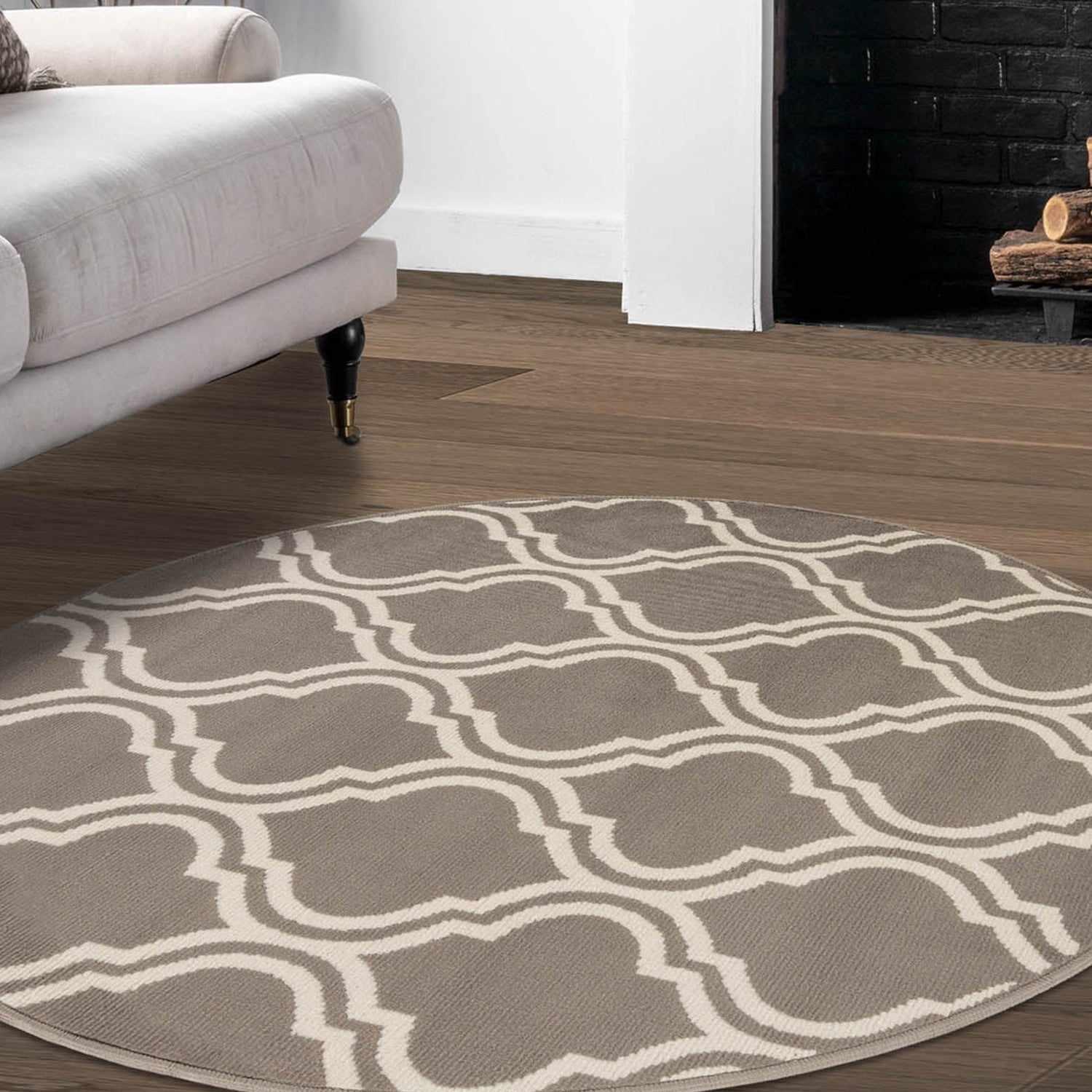  Superior Double Moroccan Trellis Area Rug - Gray