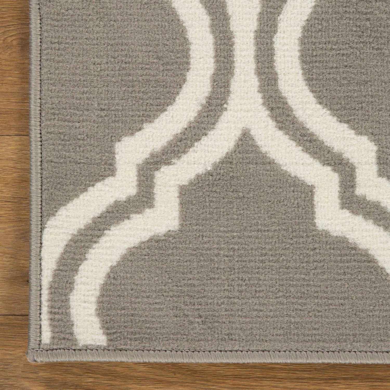  Superior Double Moroccan Trellis Area Rug - Gray