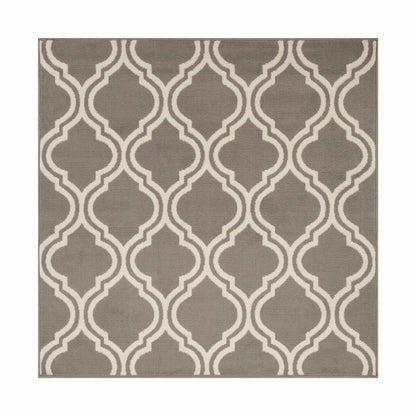 Superior Double Moroccan Trellis Area Rug - Gray