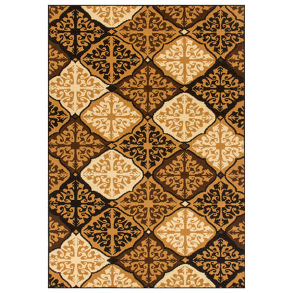 Duncan Contemporary Geometric Diamonds Indoor Area Rug - Camel