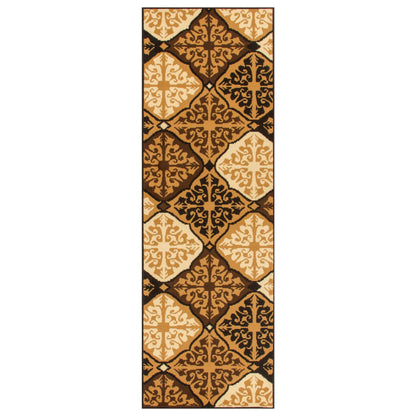 Duncan Contemporary Geometric Diamonds Indoor Area Rug - Camel