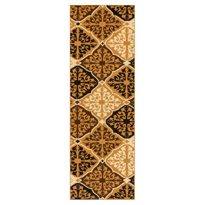 Duncan Contemporary Geometric Diamonds Indoor Area Rug - Ivory