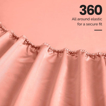Egyptian Cotton 1500 Thread Count Eco Friendly Solid Sheet Set - DustedRose