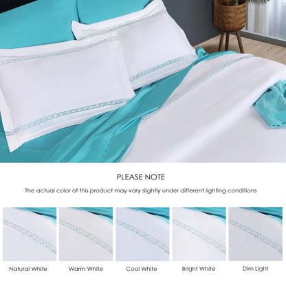 1000 Thread Count Egyptian Cotton Embroidered Duvet Cover Set