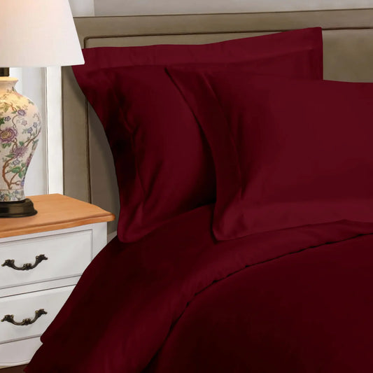 1000 Thread Count Egyptian Cotton Solid Duvet Cover Set