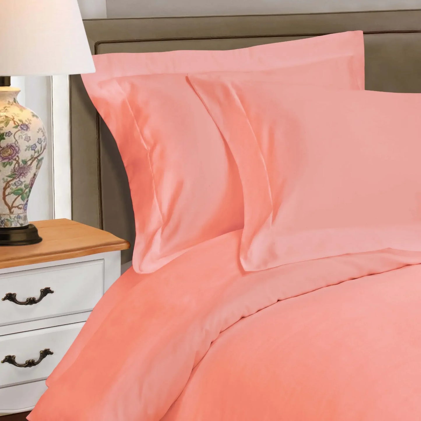 1000 Thread Count Egyptian Cotton Solid Duvet Cover Set
