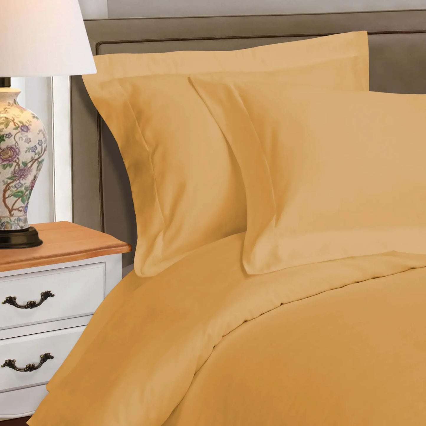 1000 Thread Count Egyptian Cotton Solid Duvet Cover Set