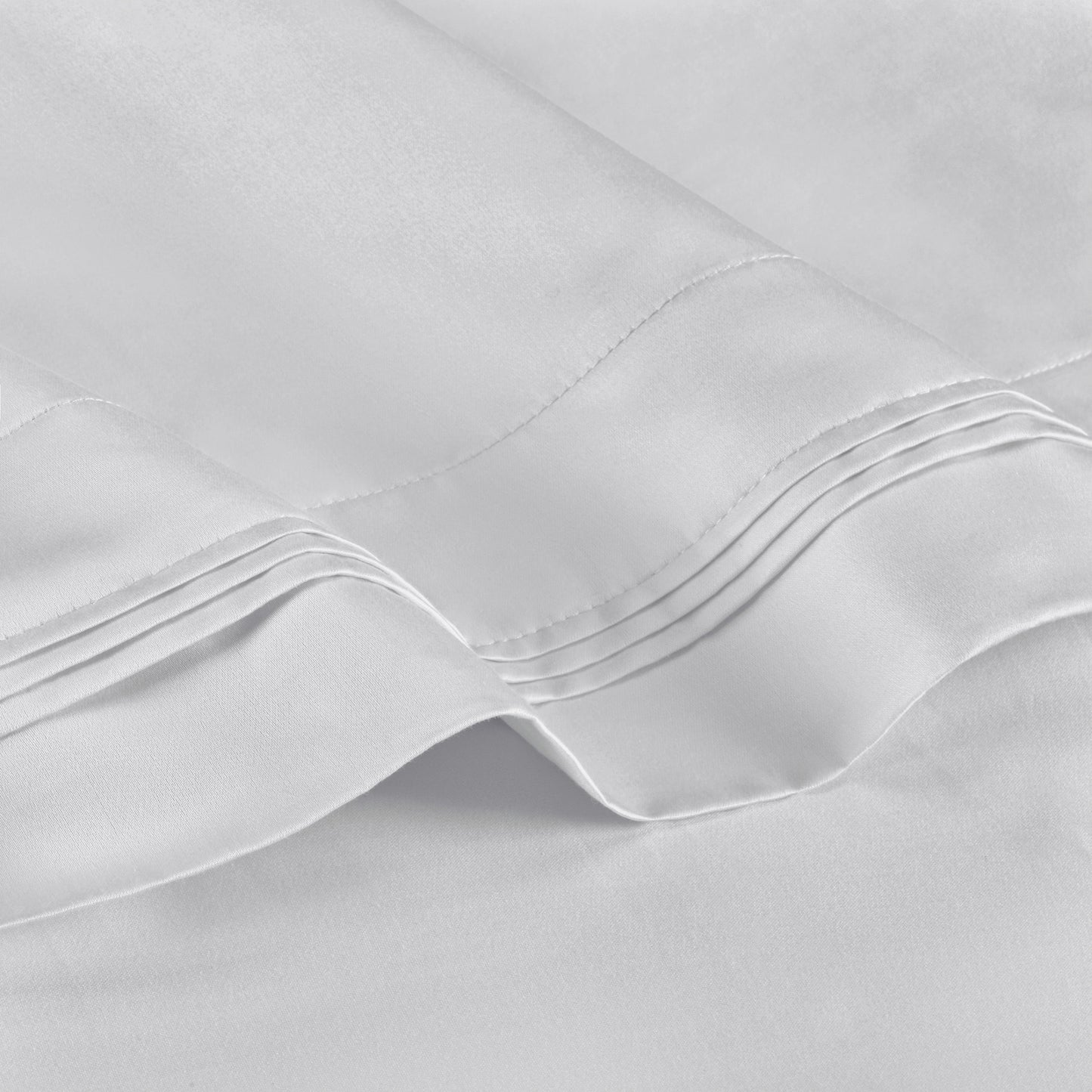 Superior 1000-Thread Count Egyptian Cotton Solid Pillowcase Set - Platinum