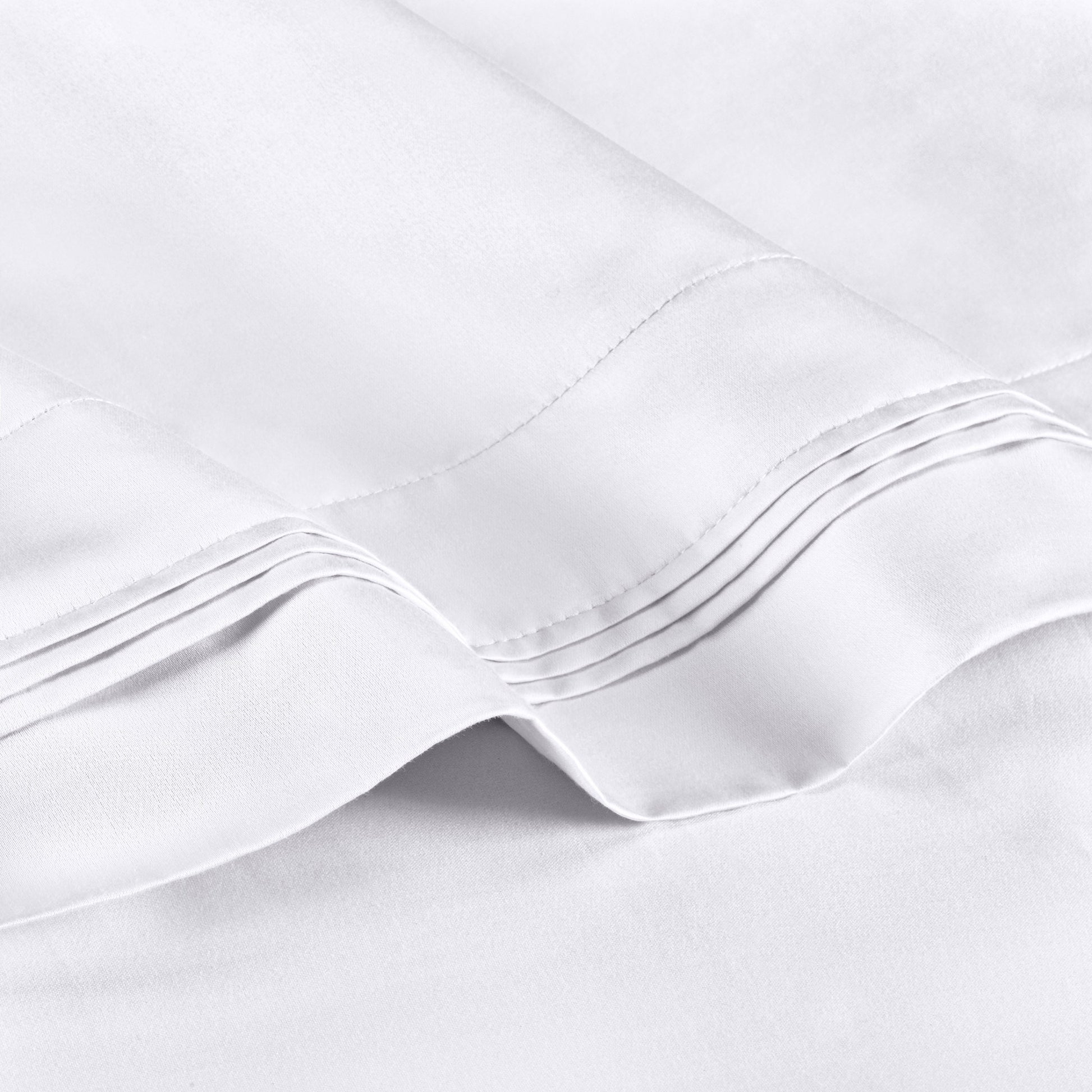 Superior 1000-Thread Count Egyptian Cotton Solid Pillowcase Set - White