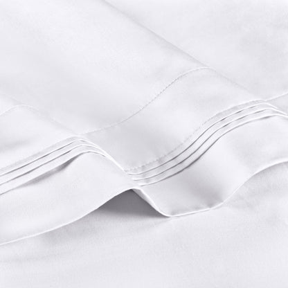 Superior 1000-Thread Count Egyptian Cotton Solid Pillowcase Set - White