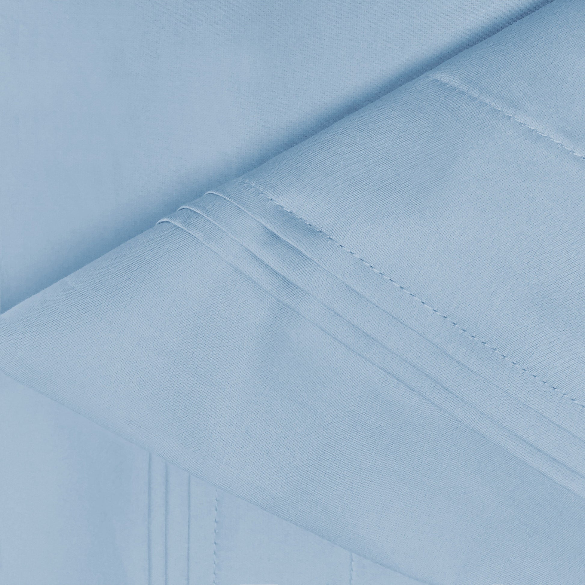 Superior 1000-Thread Count Egyptian Cotton Solid Pillowcase Set - Light Blue