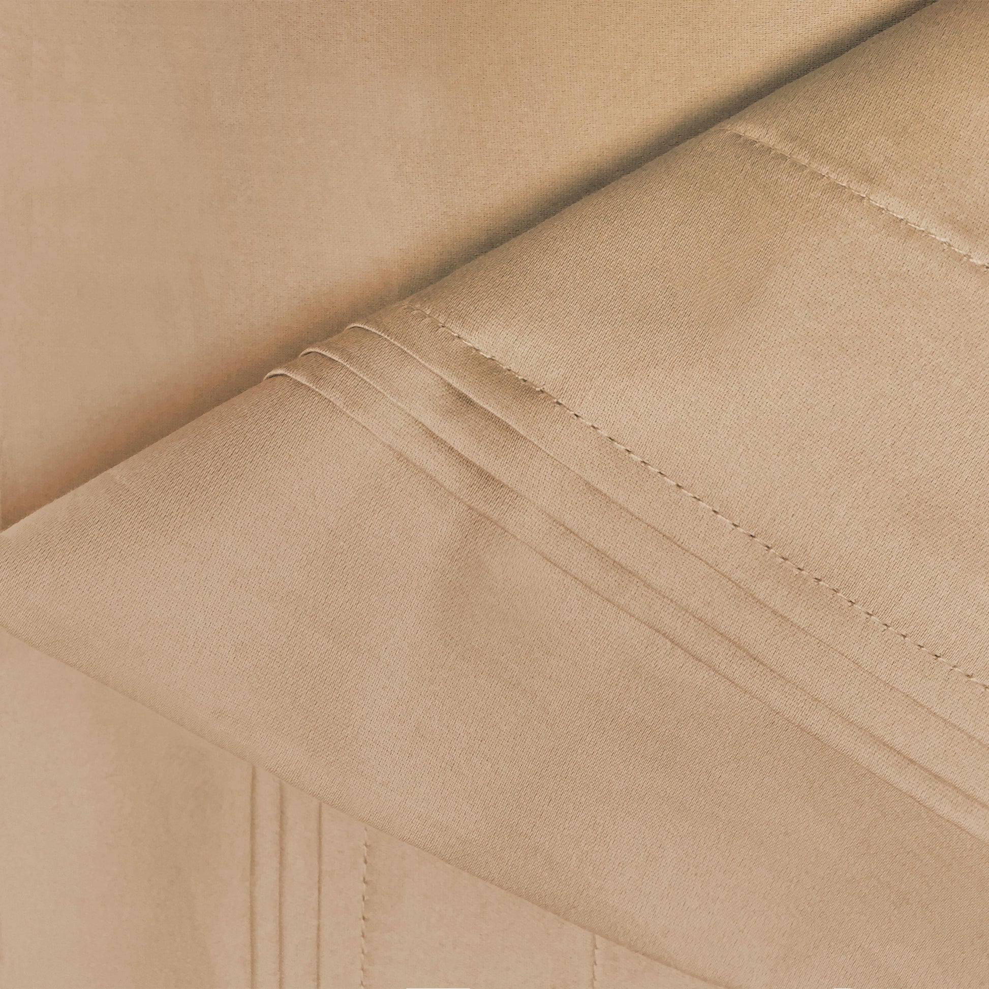 Superior 1000-Thread Count Egyptian Cotton Solid Pillowcase Set - Tan