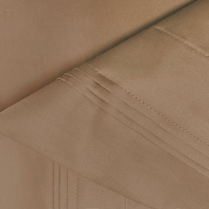 Superior 1000-Thread Count Egyptian Cotton Solid Pillowcase Set - Taupe