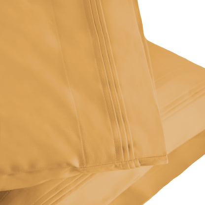 Superior 1000-Thread Count Egyptian Cotton Solid Pillowcase Set - Gold