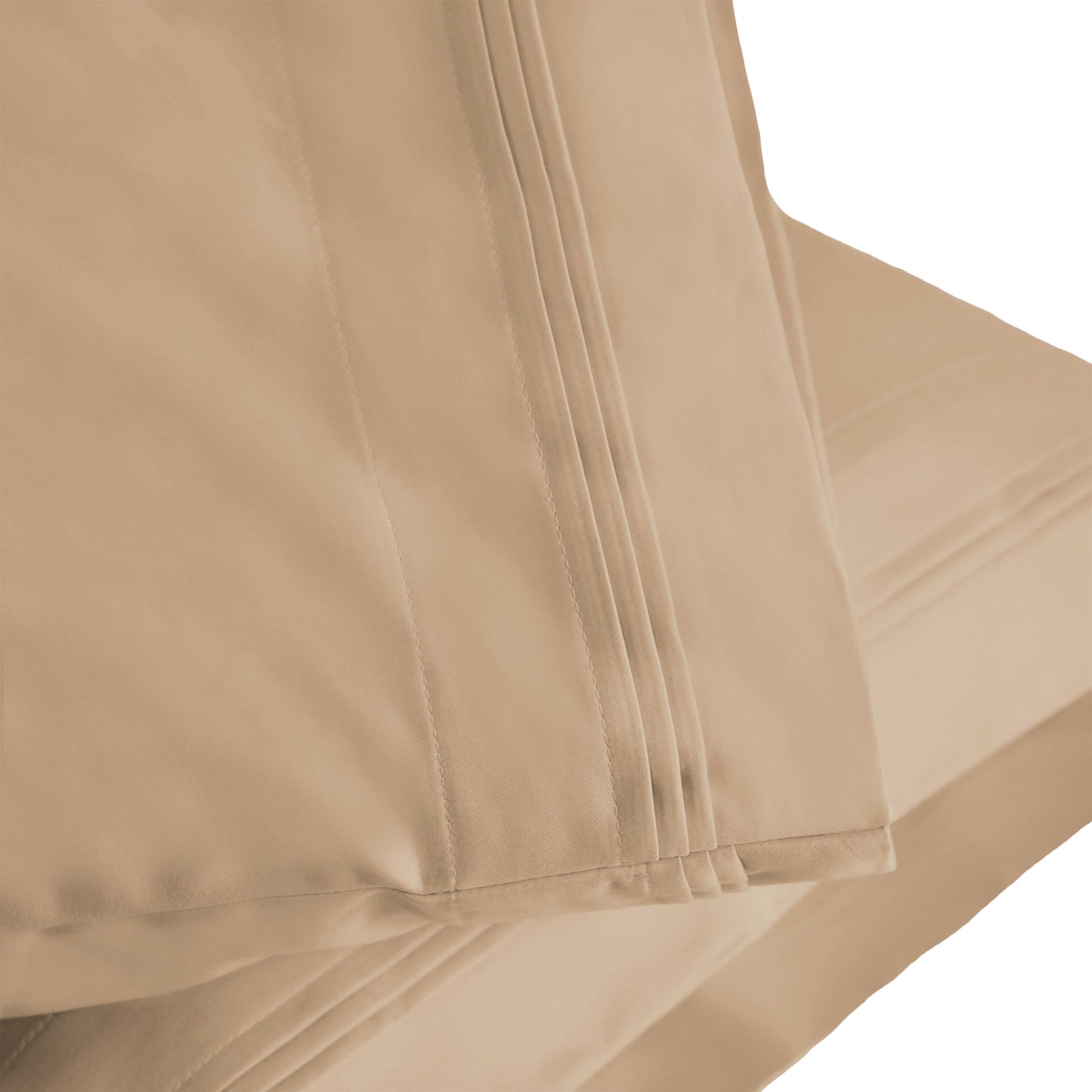 Superior 1000-Thread Count Egyptian Cotton Solid Pillowcase Set - Tan