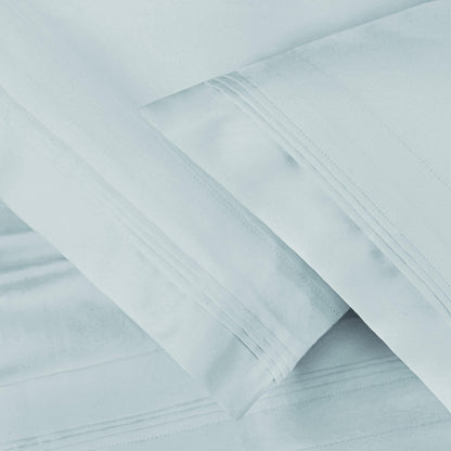 Superior 1000-Thread Count Egyptian Cotton Solid Pillowcase Set - Baby Blue