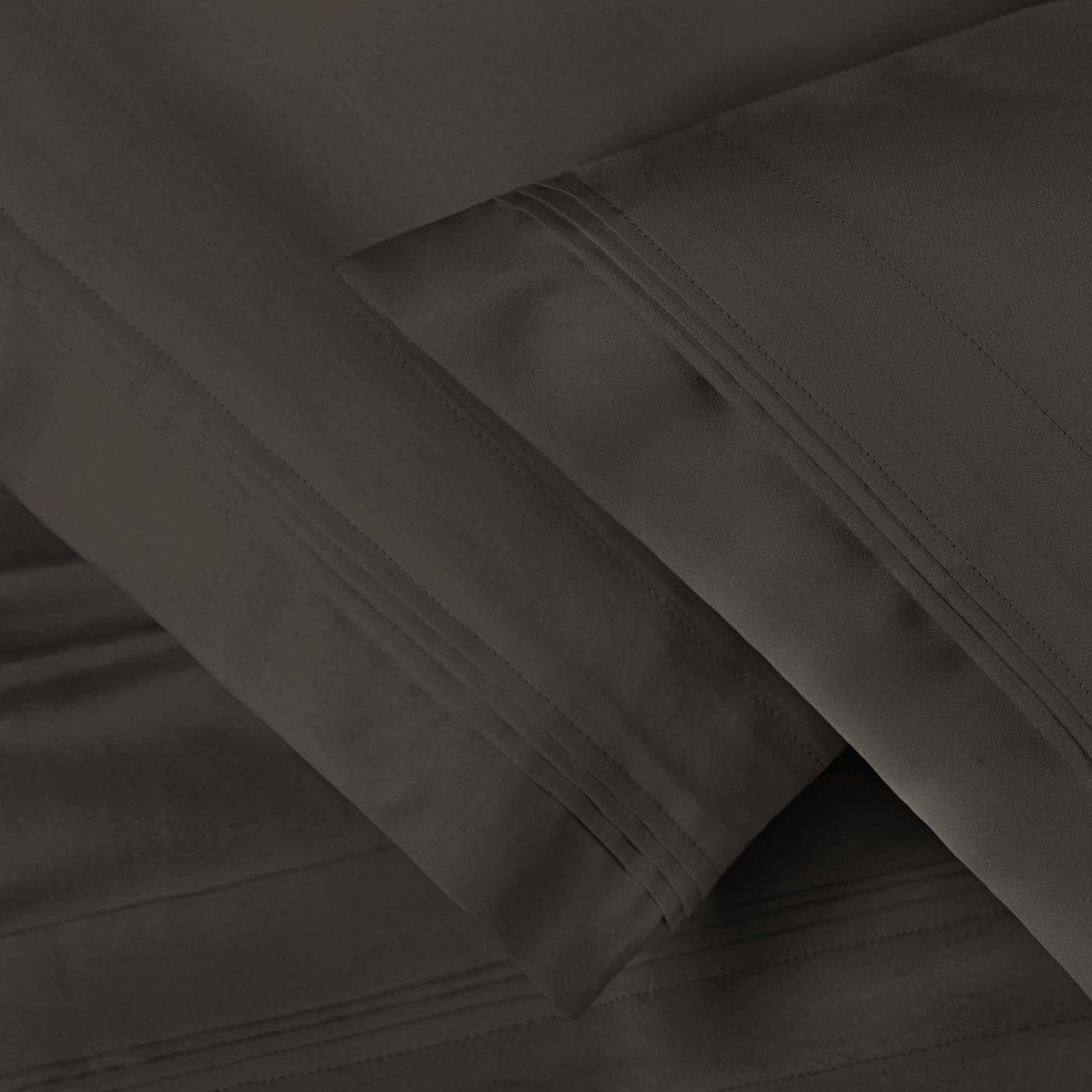 Superior 1000-Thread Count Egyptian Cotton Solid Pillowcase Set - Charcoal