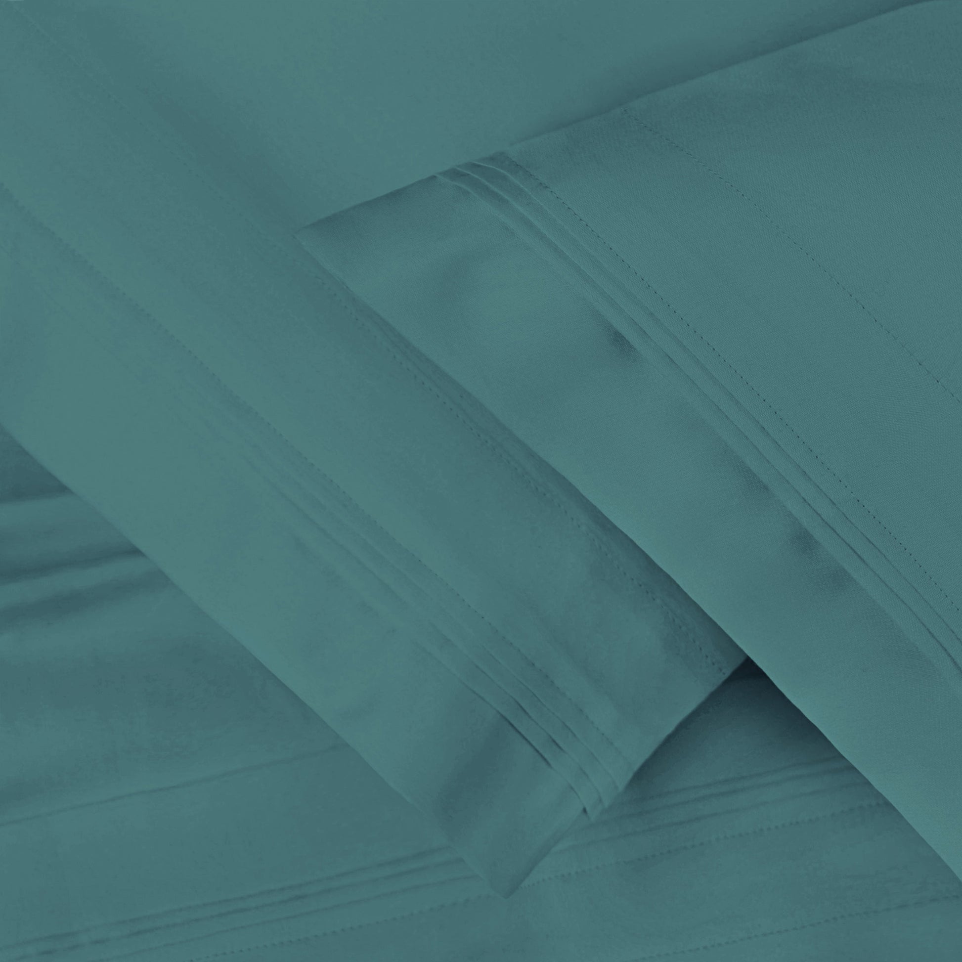 Superior 1000-Thread Count Egyptian Cotton Solid Pillowcase Set - Deep Sea