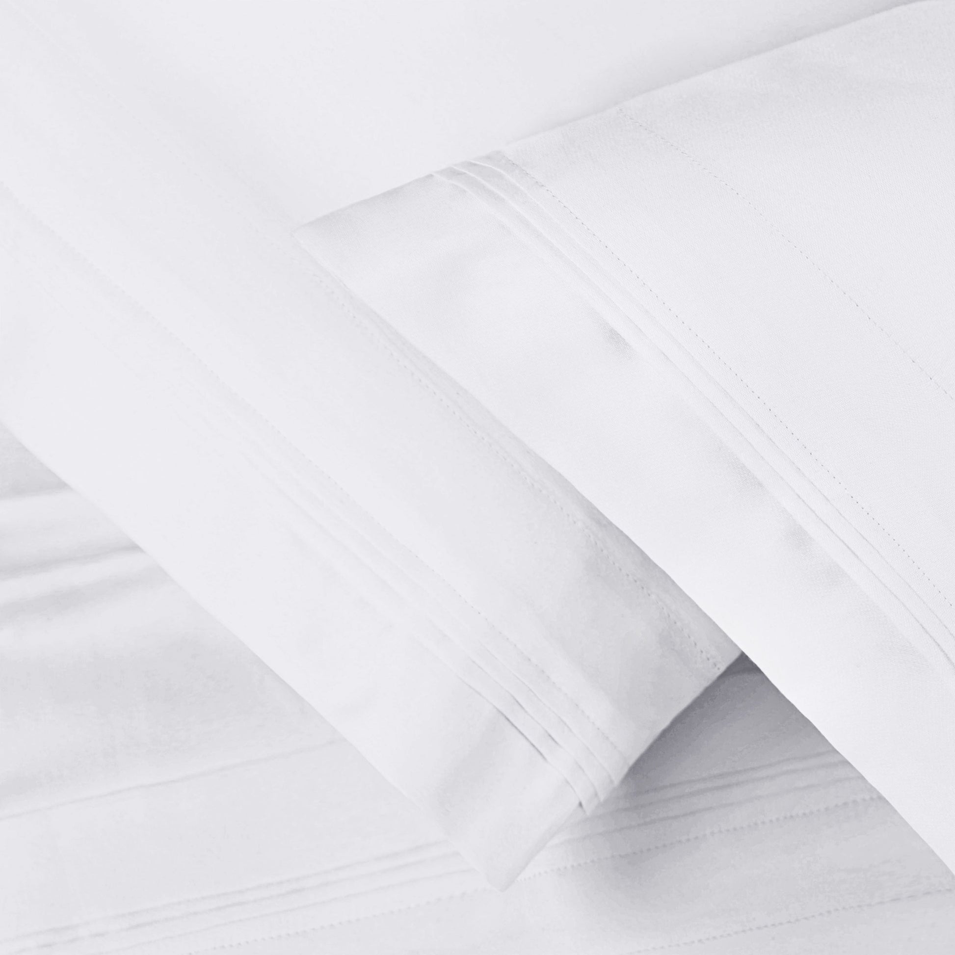 Superior 1000-Thread Count Egyptian Cotton Solid Pillowcase Set - White