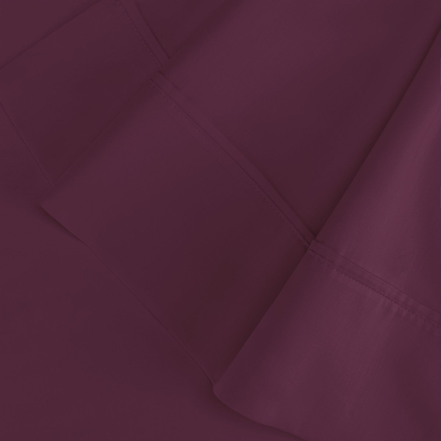 Superior Egyptian Cotton 300 Thread Count Solid Pillowcase Set - Plum