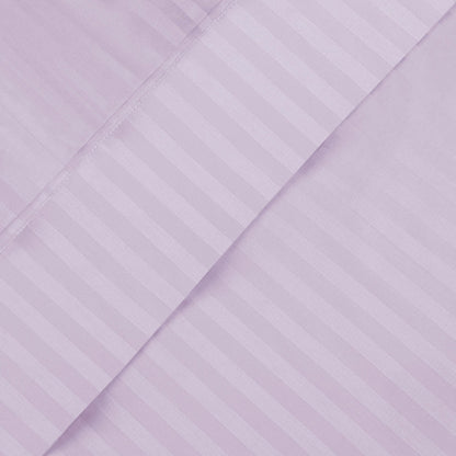 Superior Premium 600 Thread Count Egyptian Cotton Striped Deep Pocket Sheet Set - Lavender