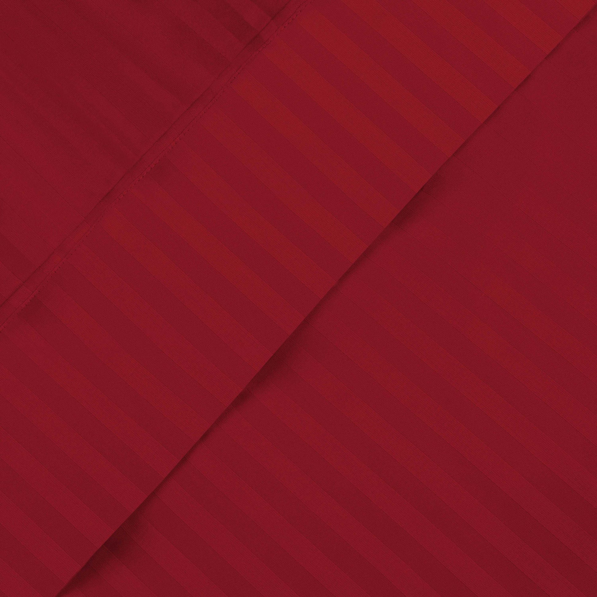 Superior Premium 600 Thread Count Egyptian Cotton Striped Deep Pocket Sheet Set - burgundy
