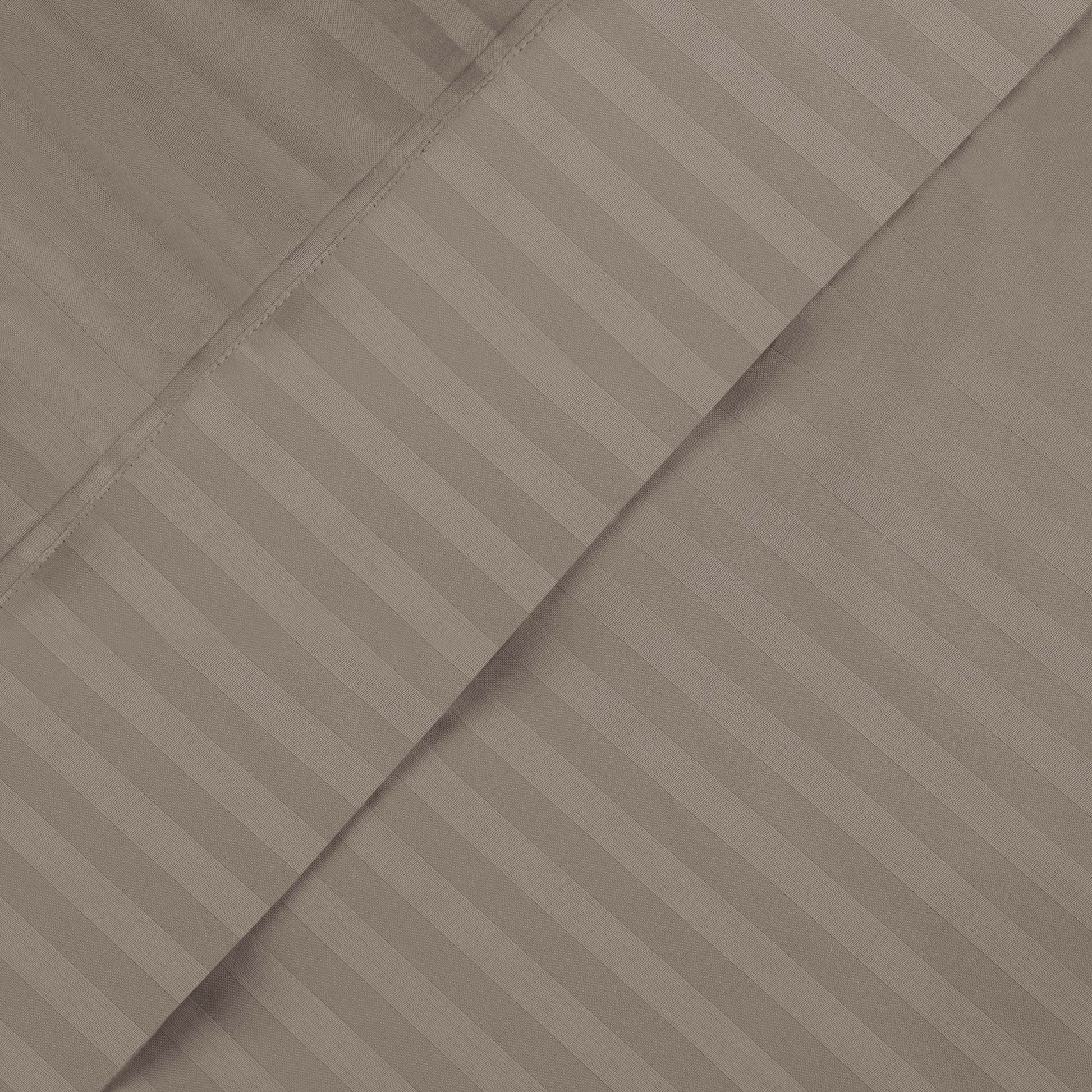 Superior Premium 600 Thread Count Egyptian Cotton Striped Deep Pocket Sheet Set - Grey