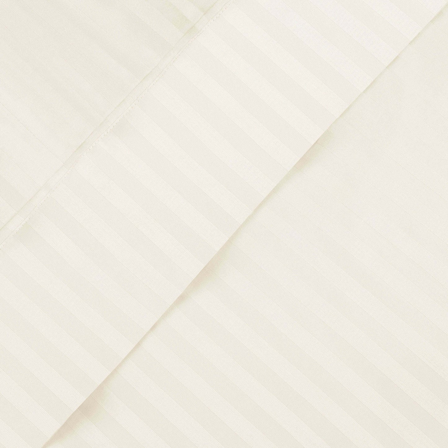 Superior Premium 600 Thread Count Egyptian Cotton Striped Deep Pocket Sheet Set -Ivory