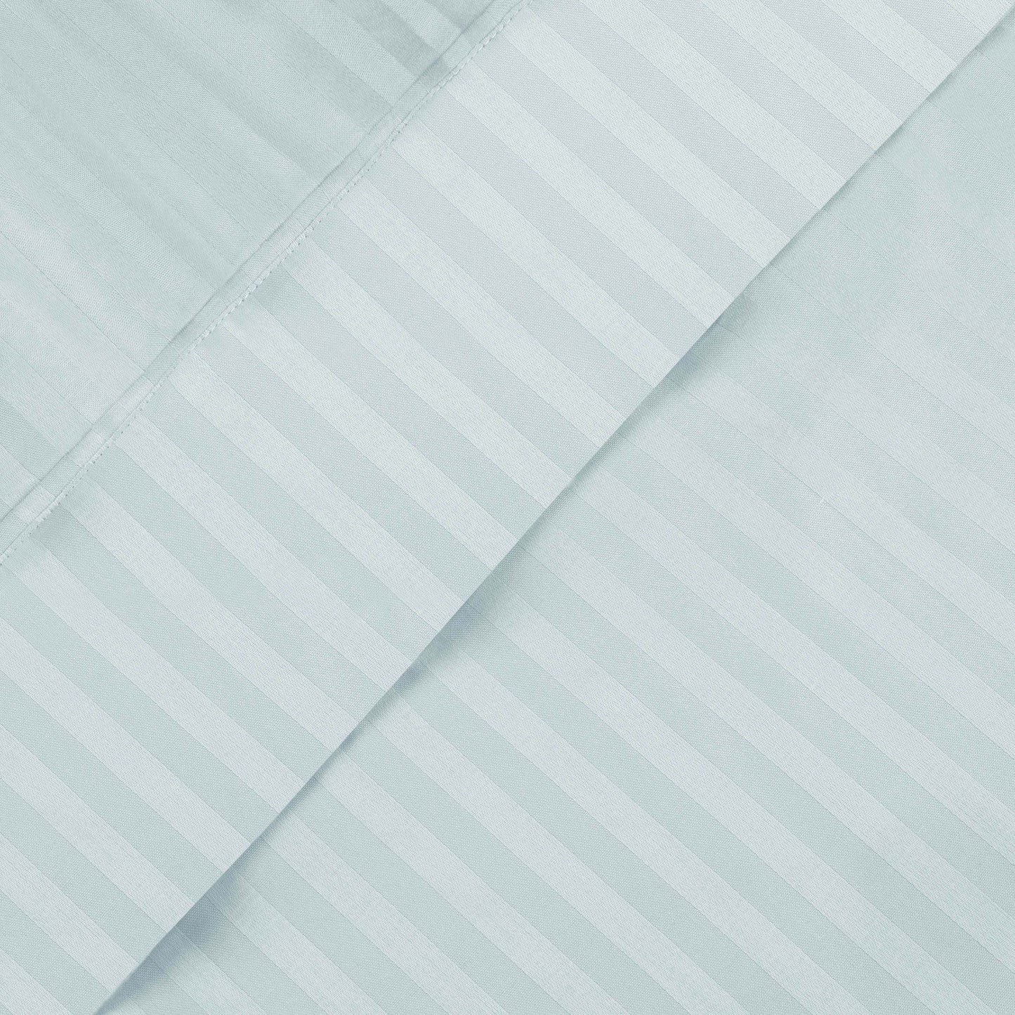 Superior Premium 600 Thread Count Egyptian Cotton Striped Deep Pocket Sheet Set - Light Blue