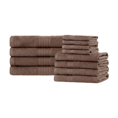 Eco-Friendly Ring Spun Cotton Towel Set - Coffee