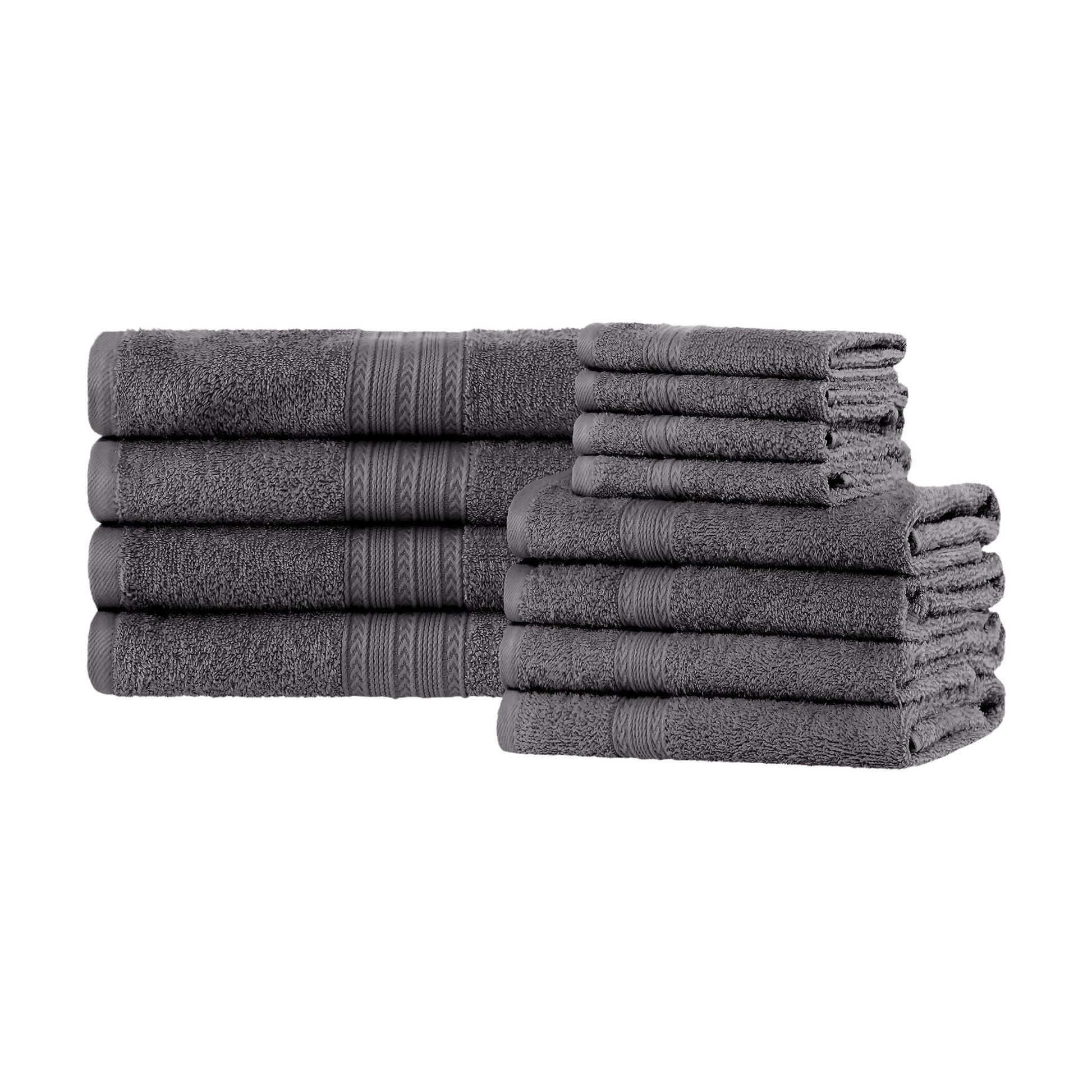 Eco-Friendly Ring Spun Cotton Towel Set - Graphite
