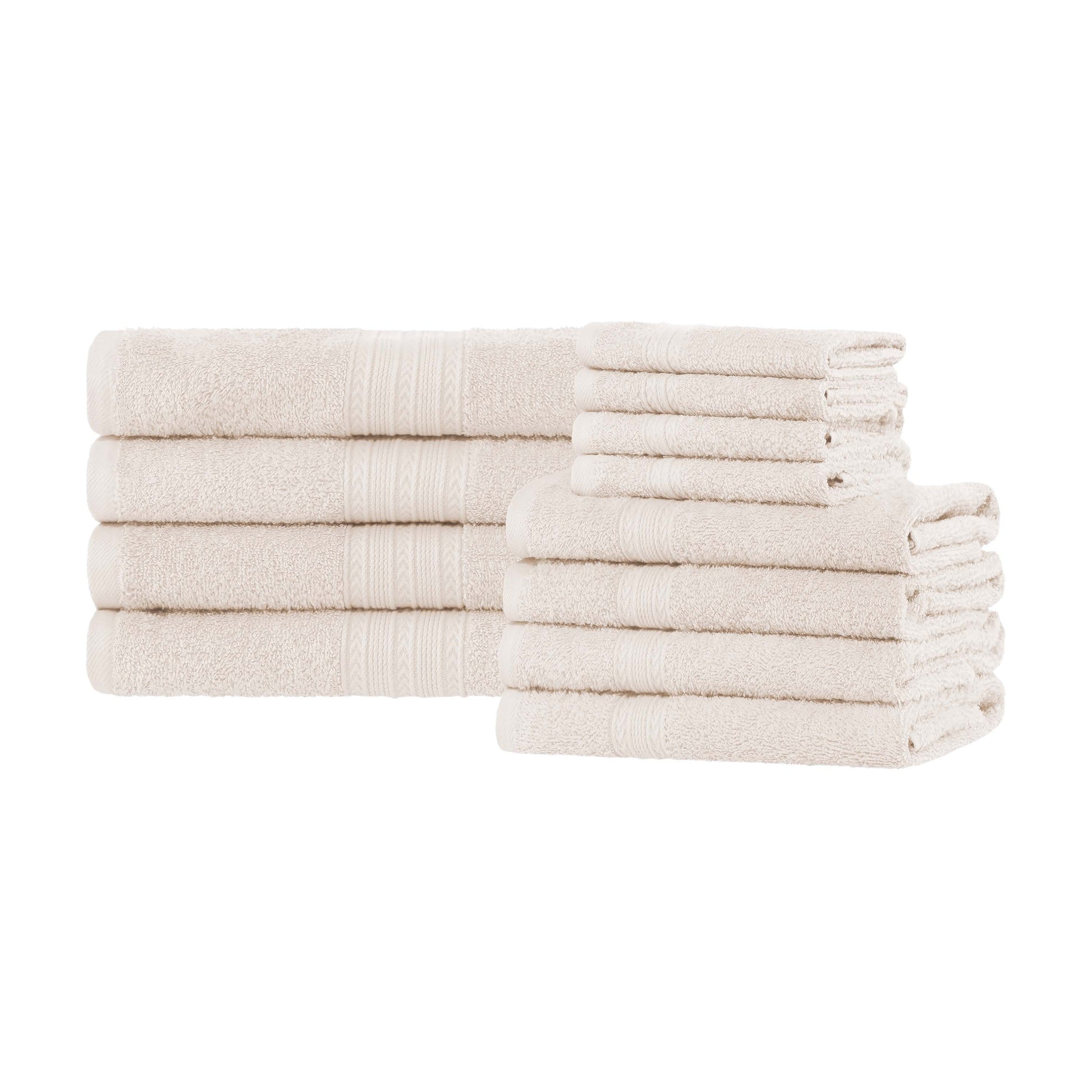 Eco-Friendly Ring Spun Cotton Towel Set - Ivory