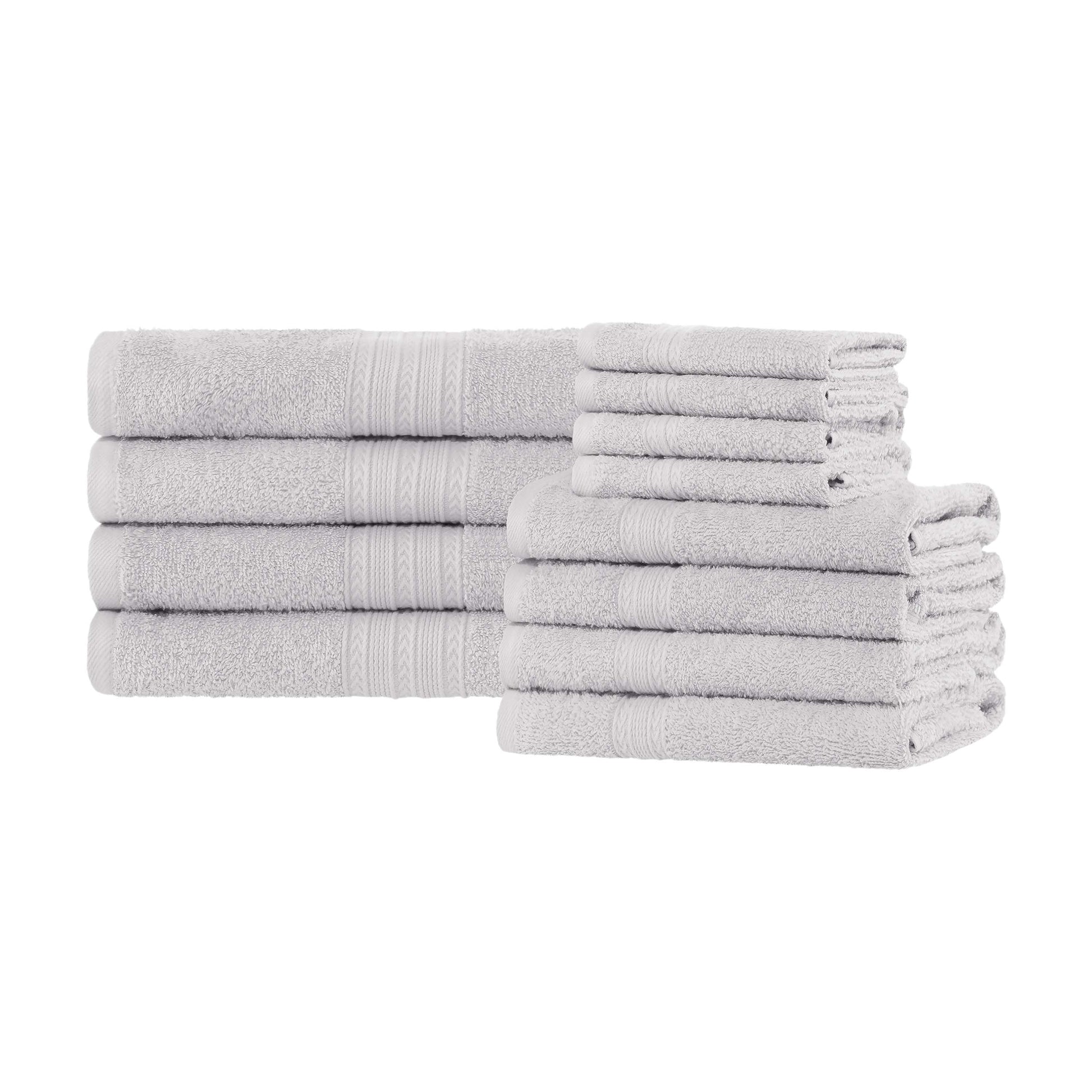 Eco-Friendly Ring Spun Cotton Towel Set - Silver
