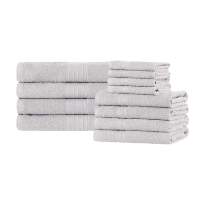 Eco-Friendly Ring Spun Cotton Towel Set - Silver