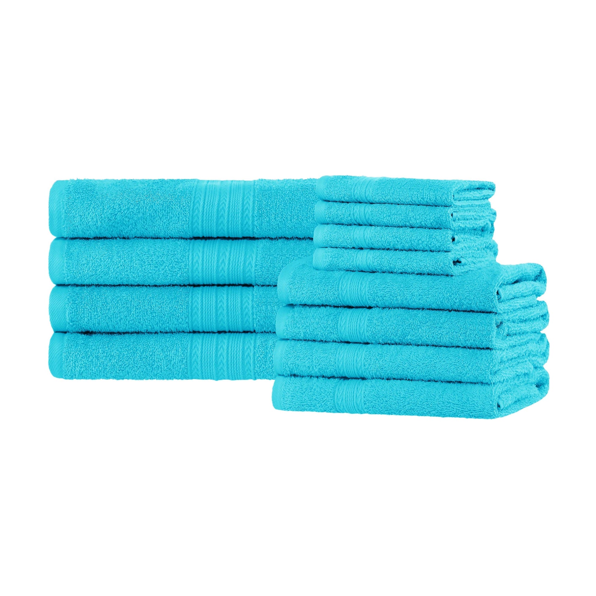 Eco-Friendly Ring Spun Cotton Towel Set - Turquoise
