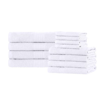 Eco-Friendly Ring Spun Cotton Towel Set - White
