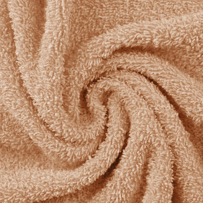 Superior Eco-Friendly Ring Spun Cotton 6-Piece Hand Towel Set - Camel