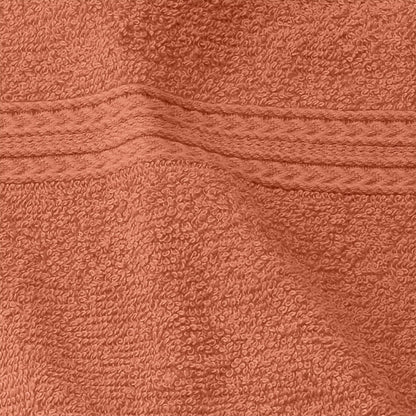 Superior Eco-Friendly Ring Spun Cotton 6-Piece Hand Towel Set - Copper