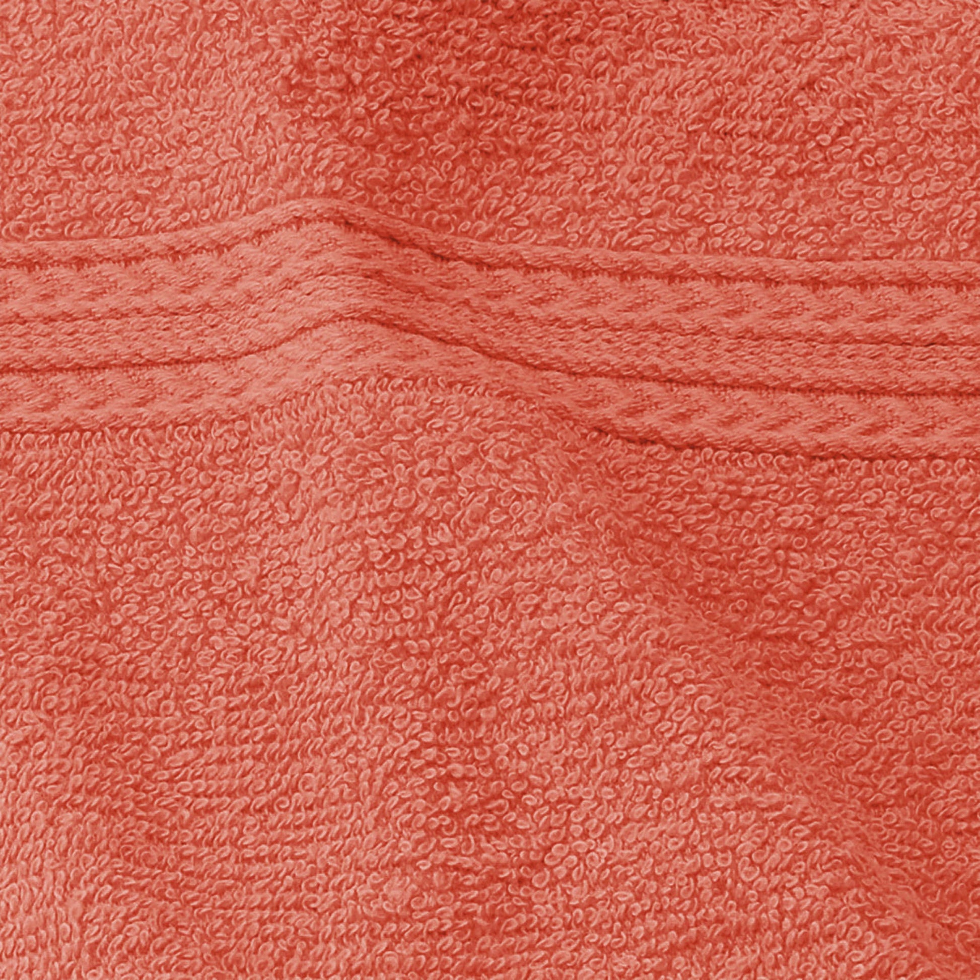 Superior Eco-Friendly Ring Spun Cotton 6-Piece Hand Towel Set -  Coral