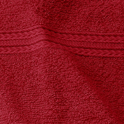 Eco-Friendly Ring Spun Cotton Towel Set - Cranberry